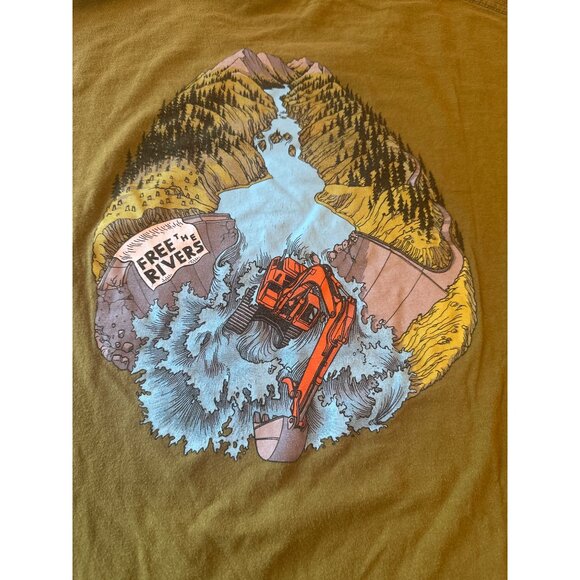 Patagonia Mens Slim Fit Organic Cotton River Liberation Tee Size M - Picture 5 of 5